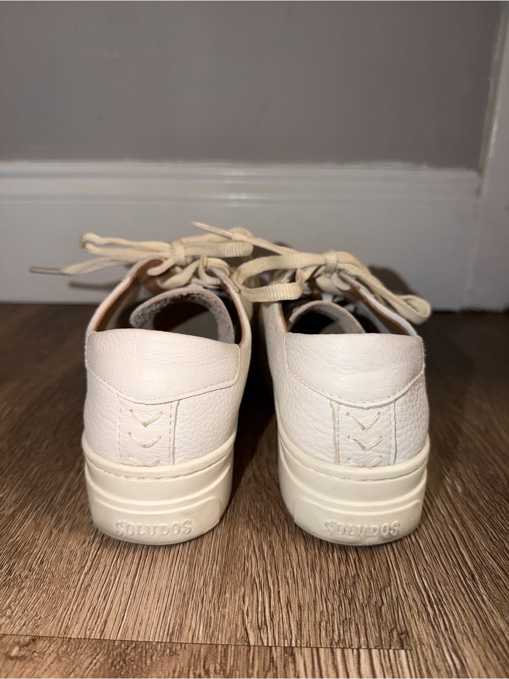 Soludos Ibiza Platform Shoes White Leather Sneakers - Women's Size 7.5 - Picture 11 of 11